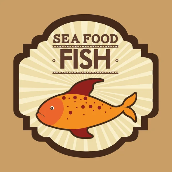 海洋食用鱼设计 — 图库矢量图片