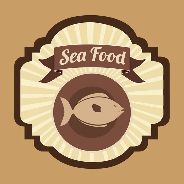 Design pesce frutti di mare — Vettoriale Stock