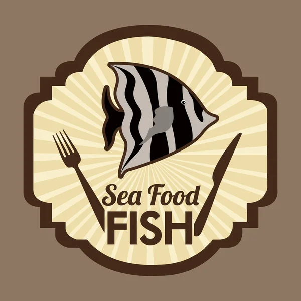 Sea food fish design — Stock Vector