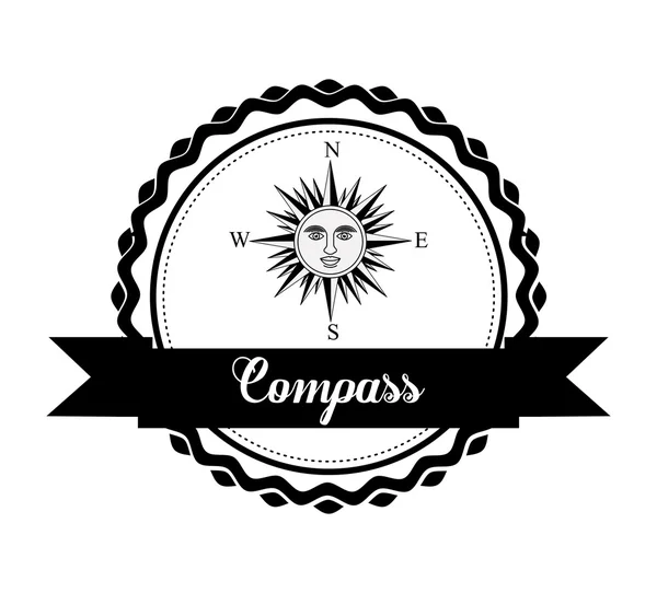 Kompas embleem ontwerp — Stockvector