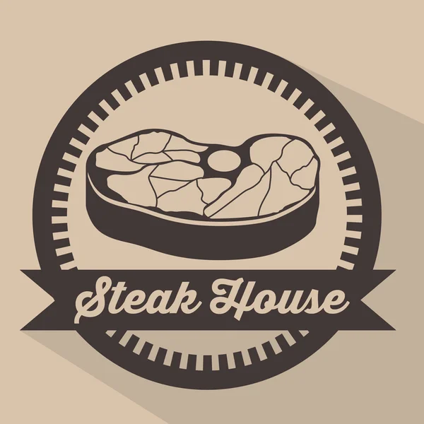 Biftek ev tasarım — Stok Vektör