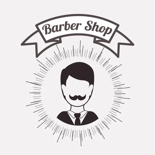 Barber shop design — Stock Vector