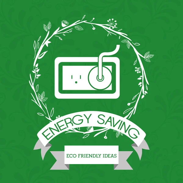 Energy saving design — Stock Vector