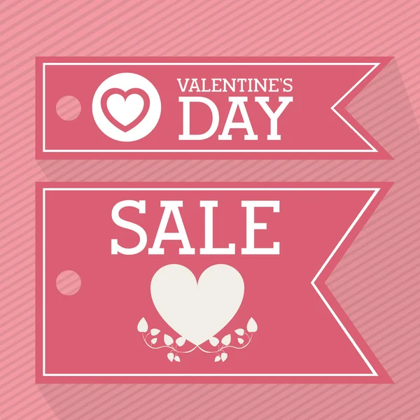 Día de San Valentín venta diseño — Vector de stock