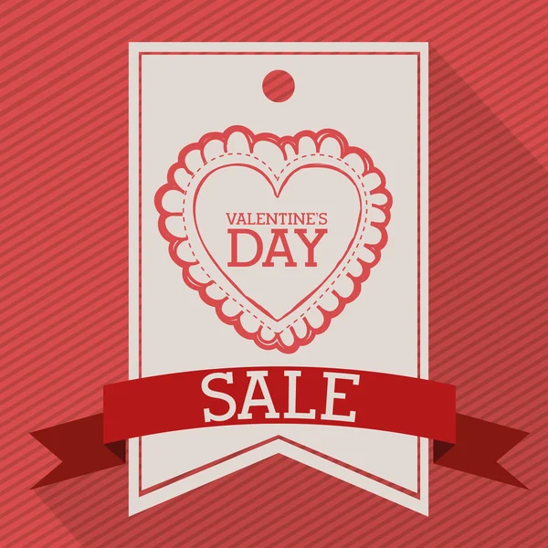 Día de San Valentín venta diseño — Vector de stock