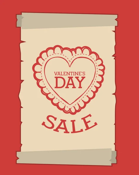 Día de San Valentín venta diseño — Vector de stock