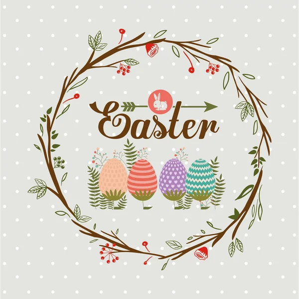 Desain easter bahagia - Stok Vektor