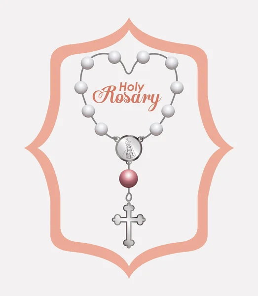 Holy rosary design — Stock Vector