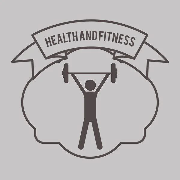 Conception de santé et de fitness — Image vectorielle
