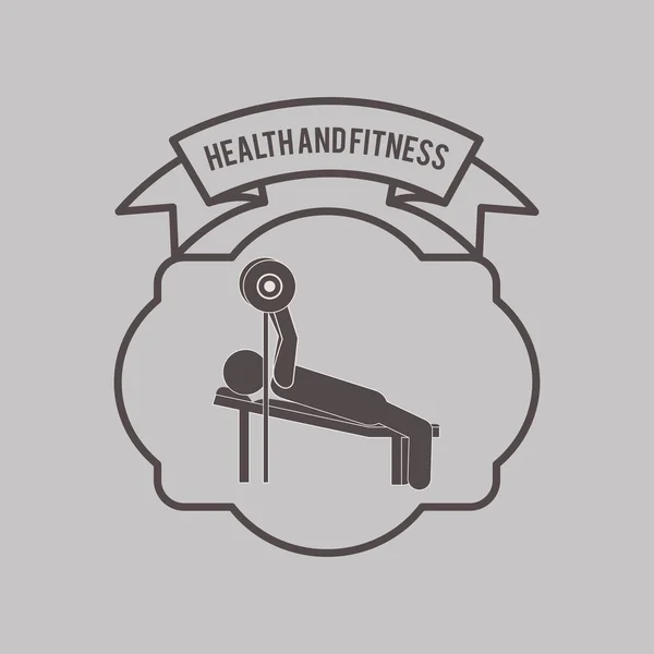 Conception de santé et de fitness — Image vectorielle