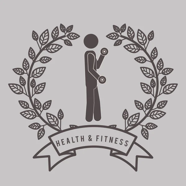 健康和健身的设计 — 图库矢量图片