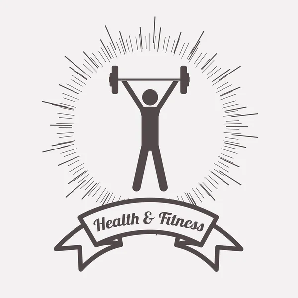 Conception de santé et de fitness — Image vectorielle