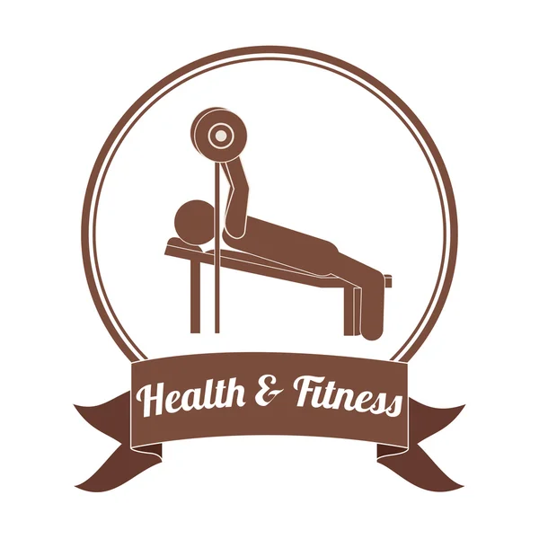 Conception de santé et de fitness — Image vectorielle