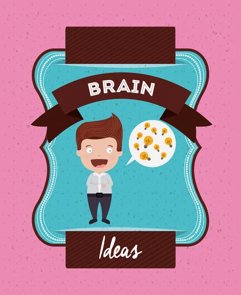 Σχεδιασμός ανθρώπινου εγκεφάλου — Διανυσματικό Αρχείο