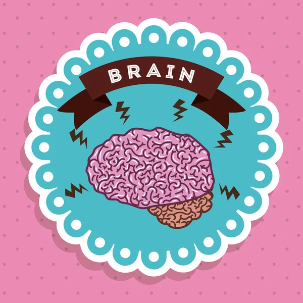 मानव मस्तिष्क डिजाइन — स्टॉक वेक्टर