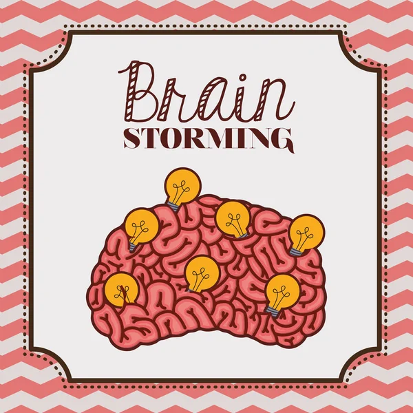 Diseño del cerebro humano — Vector de stock
