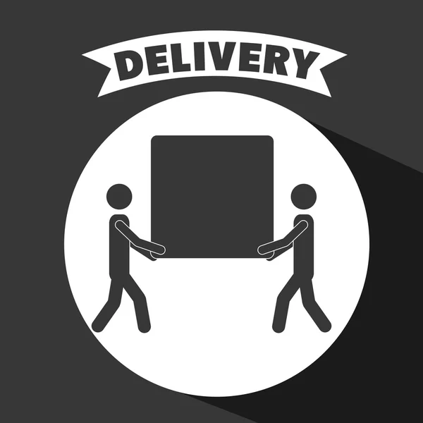 Desain layanan pengiriman - Stok Vektor