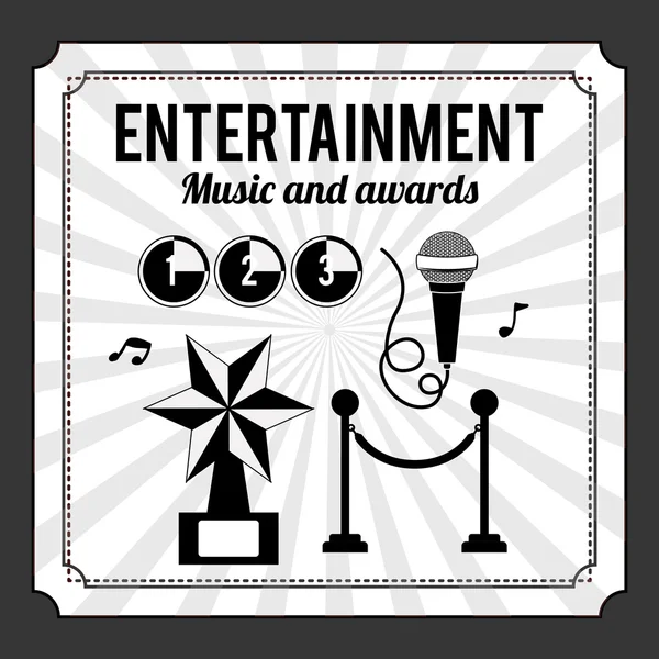 Entertainment concept design — Stock Vector