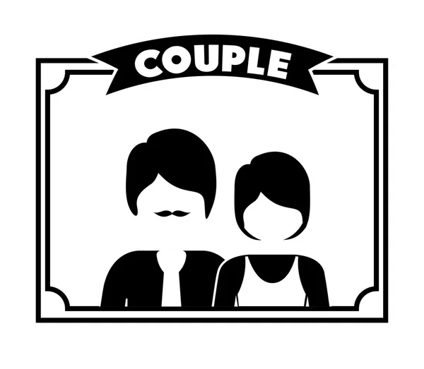 Couple life design — Stock Vector