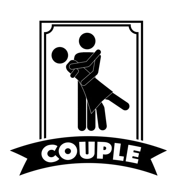 Couple life design — Stock Vector