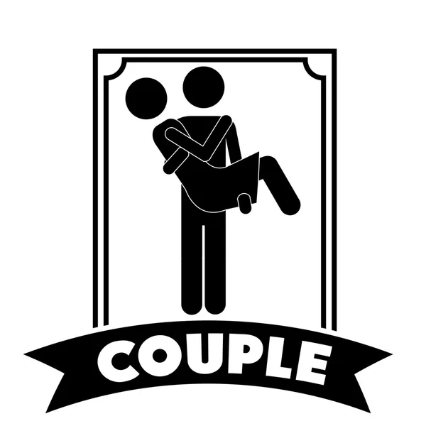 Couple life design — Stock Vector