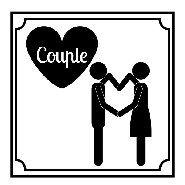 Couple life design — Stock Vector