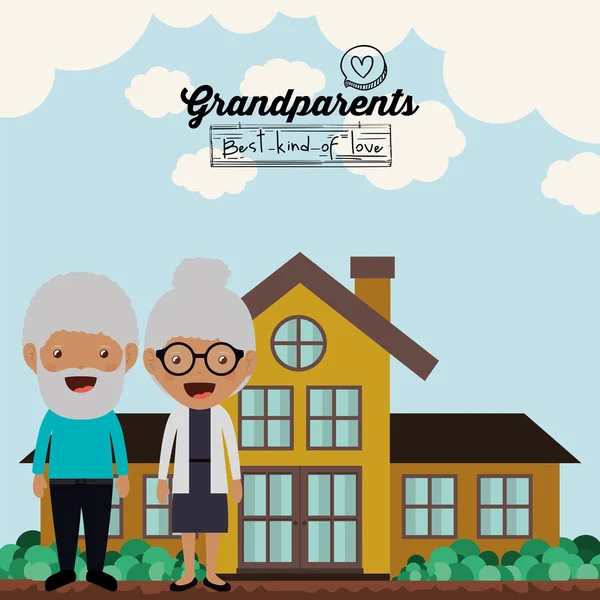 Happy grandparents design — Stock Vector