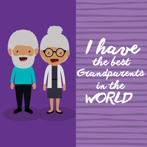 Happy grandparents design — Stock Vector