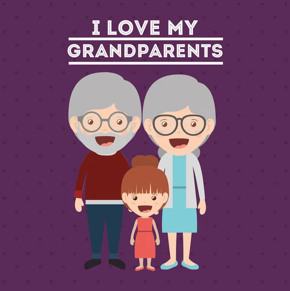 Happy grandparents design — Stock Vector