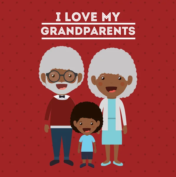 Happy grandparents design — Stock Vector