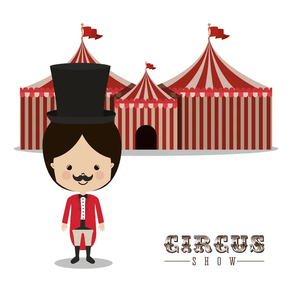 Espectacular circo espectáculo diseño — Vector de stock