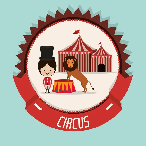 Espectacular circo espectáculo diseño — Vector de stock