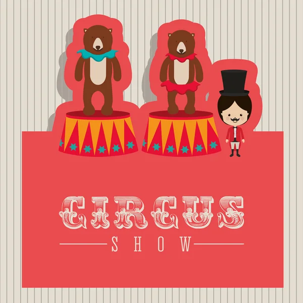 Espectacular circo espectáculo diseño — Vector de stock
