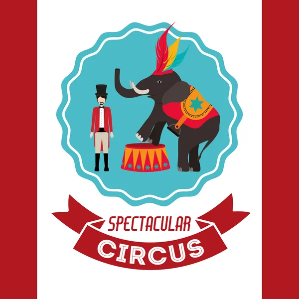 Espectacular circo espectáculo diseño — Vector de stock