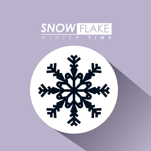 Snowflake icon design — Stock Vector