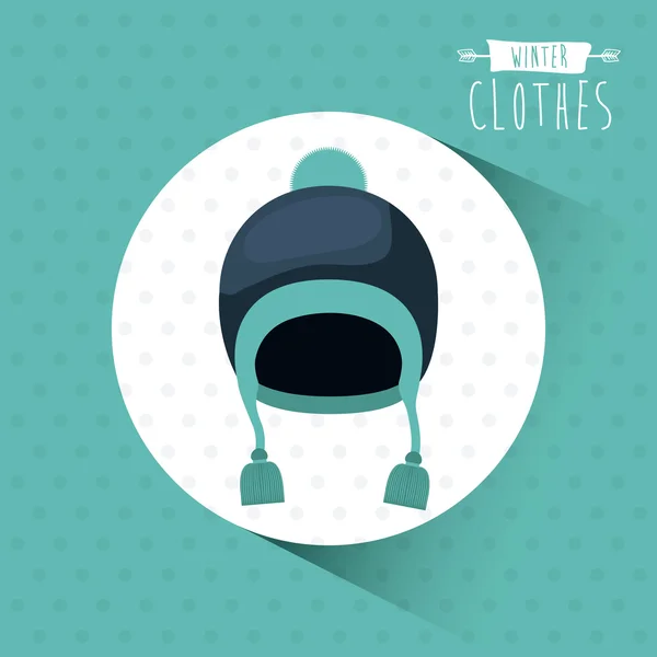 Winter kleding design — Stockvector
