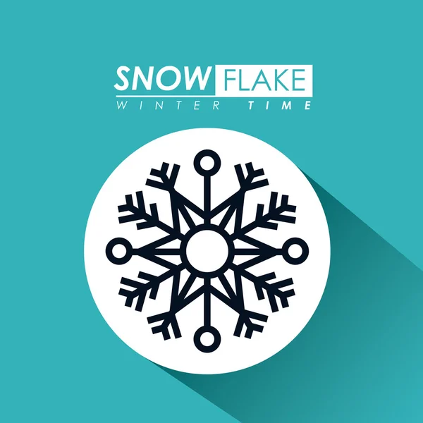 Snowflake icon design — Stock Vector