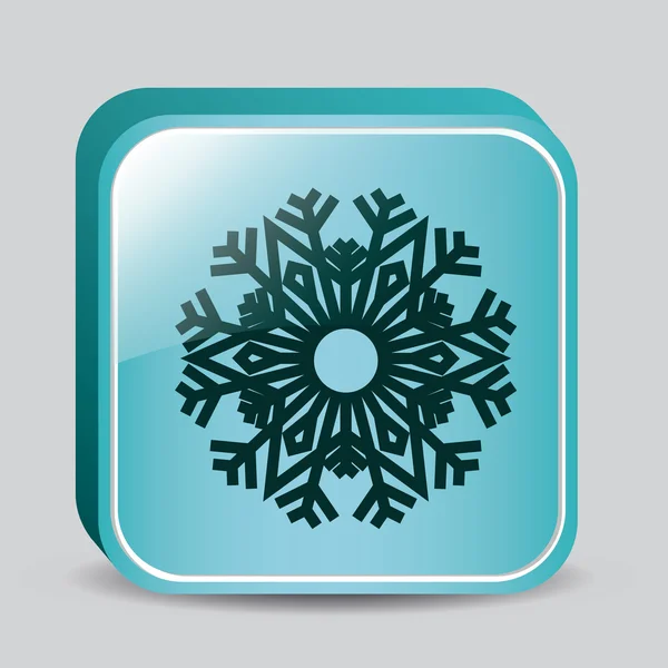 Snowflake icon design — Stock Vector