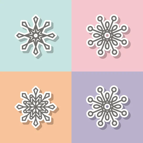 Snowflake icon design — Stock Vector