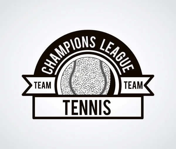 Tennis sport emblema di design — Vettoriale Stock
