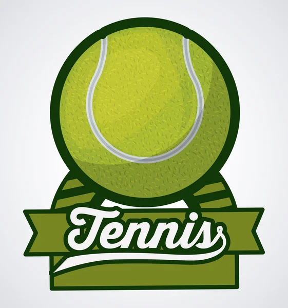 Diseño de emblema de deporte de tenis — Vector de stock