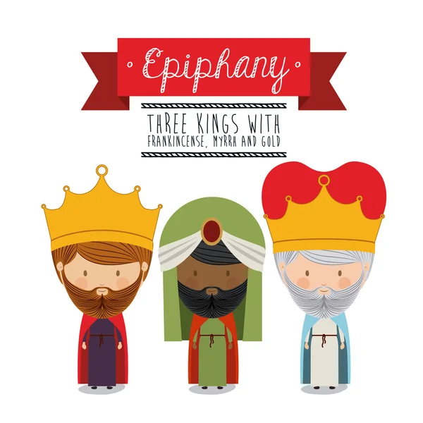 Gelukkig epiphany ontwerp — Stockvector