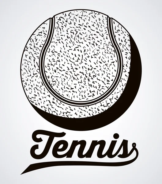 Diseño de emblema de deporte de tenis — Archivo Imágenes Vectoriales