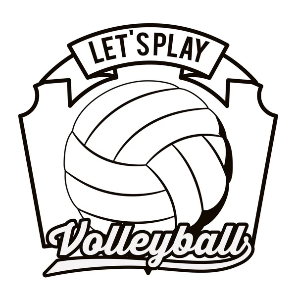 Volleyball league design — Stock Vector