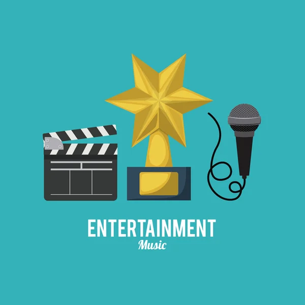 Entertainment iconen ontwerp — Stockvector