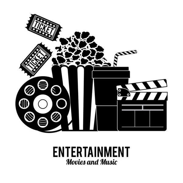 Entertainments iconen ontwerp — Stockvector