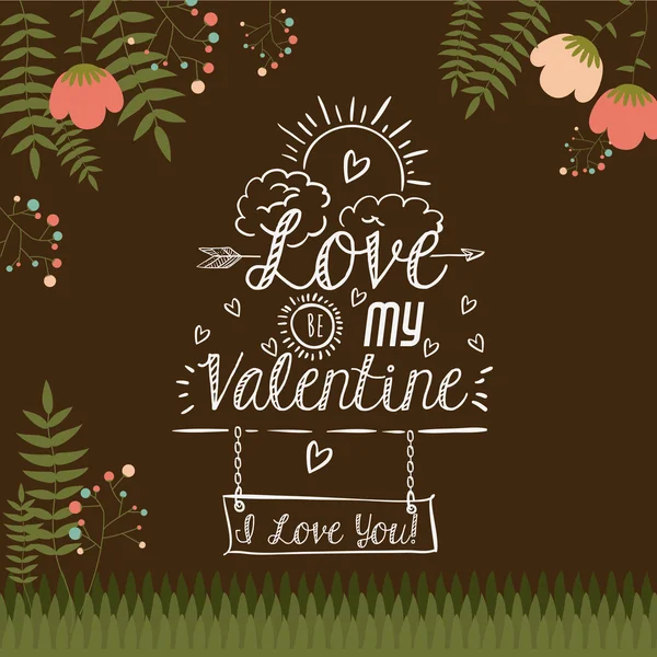 Diseño de tarjeta de San Valentín — Vector de stock