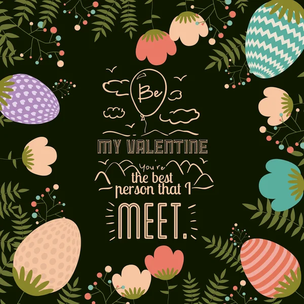 Conception de carte de valentines — Image vectorielle