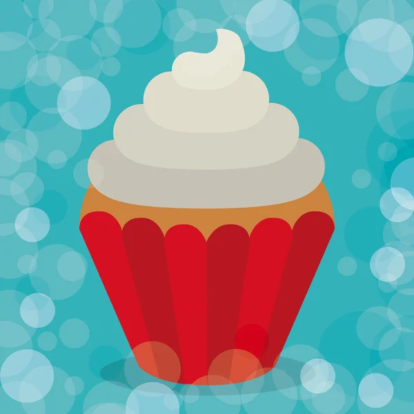 Delicious cupcake design — Stock Vector