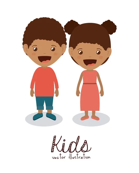 Diseño de niños felices — Vector de stock